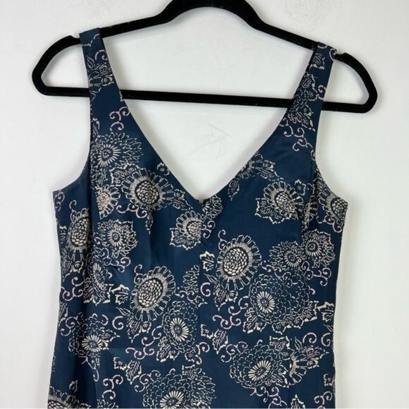 J Crew Vintage Silk Floral Midi Dress Size Petite 8 - Picture 5 of 12